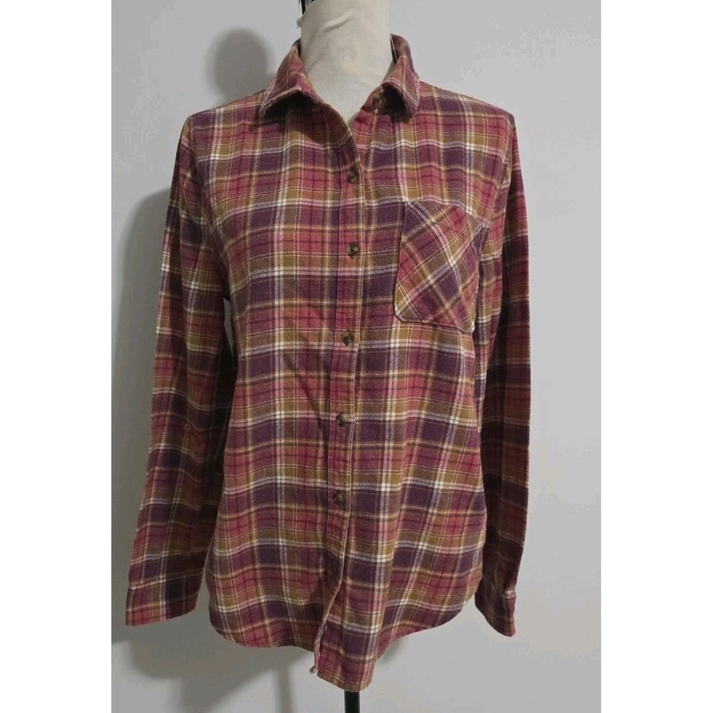 Aeropostale Vintage Style‎ Soft Red Plaid Plaid Lightweight Button Up Shirt Sz M